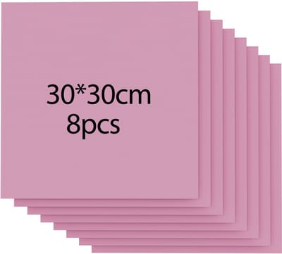 Creatorally 8 stuks Plaat - roze Multiplex Zonder Verf - Multiplex Platen - 3mm - 30x30cm - Perfect voor Pyrografie Lasersnijden CNC Fretwerk Rolzaag Freeswerk - Modelbouw Laser Snijden Graveren