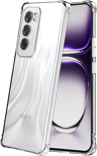Geschikt voor Oppo Reno 12 Telefoonhoesje Transparant met Stootrand - Clear Case Shockproof TPU Siliconen Back Cover Case Doorzichtig - Smartphonica geschikt voor Oppo Reno 12