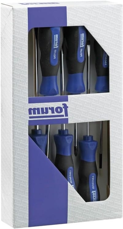 Schroevendraaierset 6-delig - Gereedschapset - Huishoudelijke reparaties - Gelegeerd staal - 6 stuks - Grijs