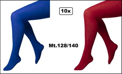 10x Maillot rood en blauw mt.128/140 - Piet Sinterklaas halloween evenement thema feest festival kou