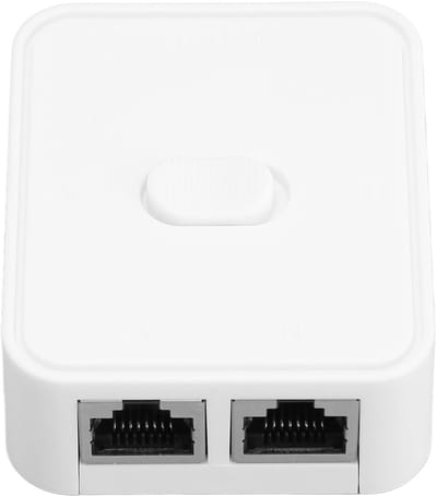 Dailygoody - Gigabit-netwerkswitch - 2-poorts 10/100/1000 Mbps - PoE-extender - Kunststof - RJ45-netwerksplitter - Compatibel met desktop-pc's en lapt