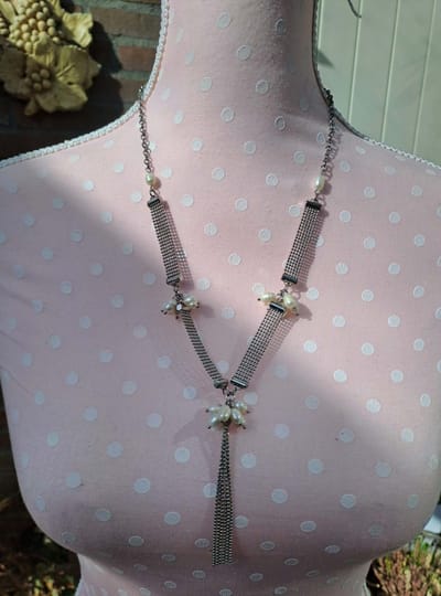 Ketting vintage met pareltjes | Ketting | Vintage | Parels