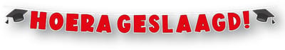 BTH – Hoera Geslaagd Slinger – 3m – Afstuderen – Graduation Party – Geslaagd Versiering – Afstudeer Feest – Cartoon Decoratie