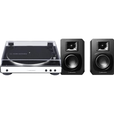 Audio Technica AT-LP60XBT + Audio-Technica ATH-SP3X Zwart