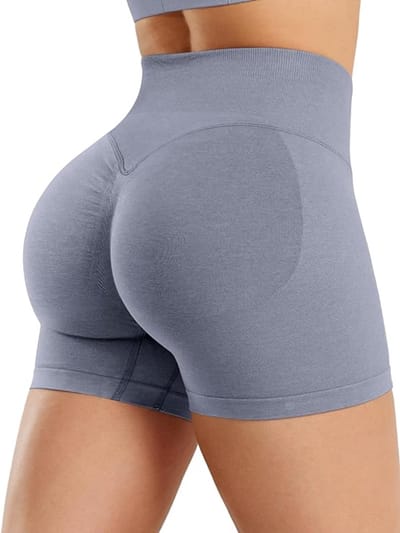 Sportshorts voor dames, korte sportbroek met hoge taille, scrunch shorts voor dames S