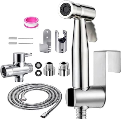 Solidchoice - Bidet handdoucheset, premium roestvrij stalen bidet-handdouche met G1/2 inch ventiel en een G3/8", bidet-sproeier voor douche, badkamer, hygiëne, toiletpapier, luierreiniging
