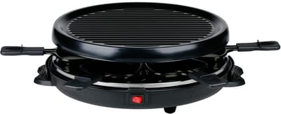 alpina Raclette Grill 800W - Grillplaat voor 8 Personen - Gourmetset met Afneembare Grillplaat