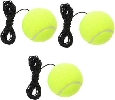 Tennis Trainingsapparaat - Oefenbal met touw - Tennisvaardigheden verbeteren - Compact en draagbaar - 3 stuks - Lichtgroen
