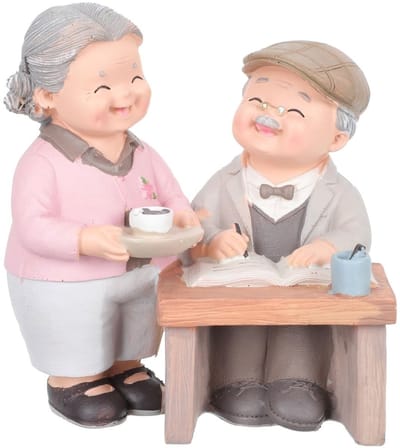 Dailygoods- Taarttopper Bruiloft - Taartdecoratie - Hars Figuren - Feestdecoratie - Jubileum - Duurzaam Ornament - Decoratie