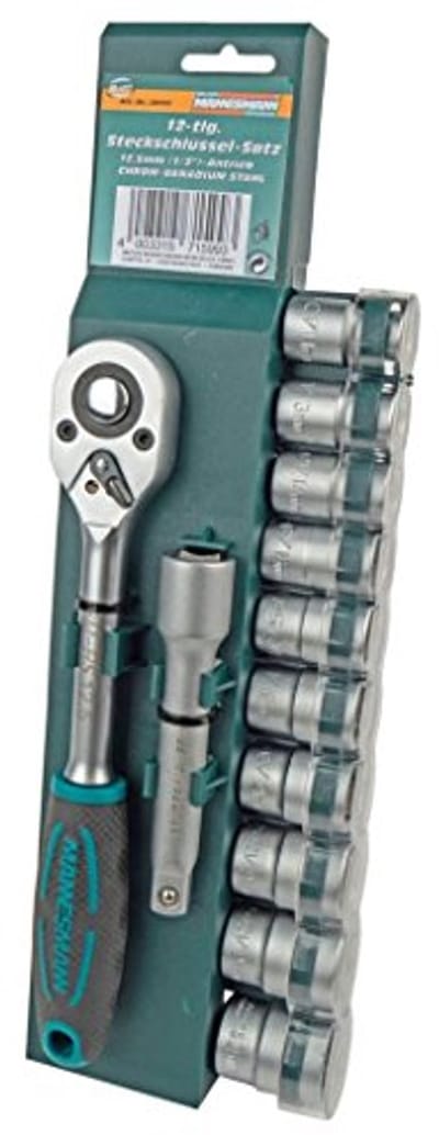 12-delige steeksleutelset 12,5 mm (1/2 inch) - Premium kwaliteits gereedschap voor doe-het-zelf en professionals