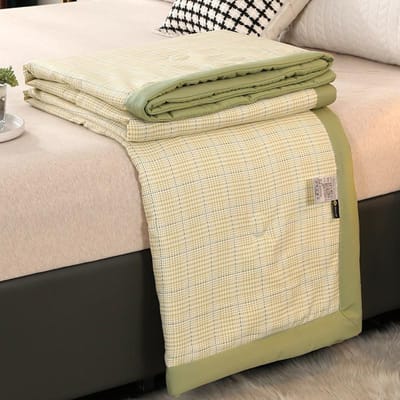 Zomer gewassen katoenen dekbed airconditioning dekbed zacht ademend deken dunne bladprint sprei bedovertrek huishoudtextiel 150x200cm