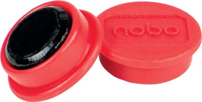 Nobo Whiteboard Magneten - Diameter van 20mm - 8 Stuks - Rood