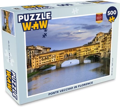 Puzzel Florence - Ponte Vecchio - Licht - Legpuzzel - Puzzel 500 stukjes