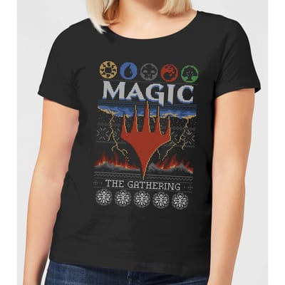 Magic: The Gathering Colours Of Magic Knit Dames Kerst T-shirt - zwart - XS