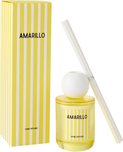 J-Line geurstokjes Amarillo - Citrus Sense - glas - geel - large