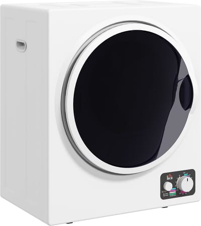 Homcom Wasdroger-Kunststof-49L x 40,5B x 60H cm-Wit