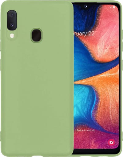 Hoesje - Geschikt voor Samsung Galaxy A20e - Sterk & Shockproof - Siliconen Case - Hoes Cover - Telefoonhoes - Groen