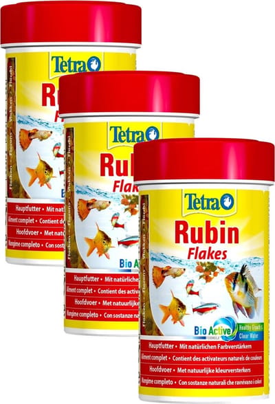 Tetra Rubin Visvoer Vlokken - Vissenvoer - 3 x 100 ml