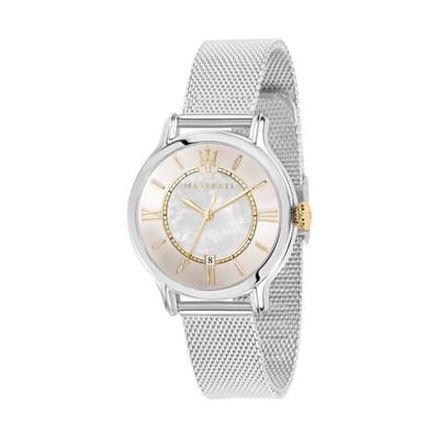 Maserati Epoca Montre Femme Acier Inoxydable Cadran Nacre Quartz R8853118514 100M mère de perle