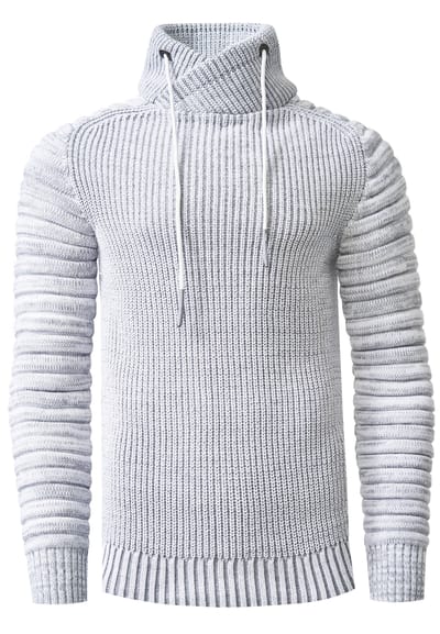 Biker Chunky trui met hoge kraag