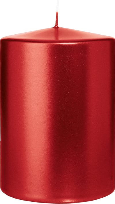 Wiedemann Cilinderkaars/stompkaars groot - metallic rood - 15 x 10 cm - 113 branduren - zuilkaarsen