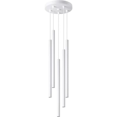 Sollux Lighting Hanglamp Pastelo - G9 - wit - staal - 110x25x25cm