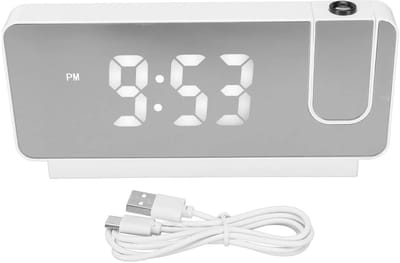 Dailygoods- Projectiewekker met Temperatuur - Digitale Wekker - LCD-Display - Tafelklok - 180 Graden Projectie - Flexibele Zwenkarm