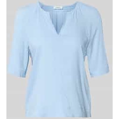 relaxed fit blouse met korte mouwen van viscosemix