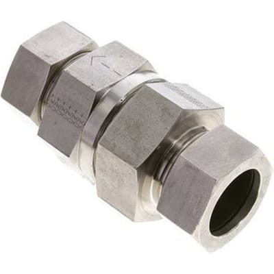 35L (M45x2) RVS Terugslagklep Snijring 1-100 bar ISO 8434-1
