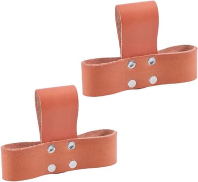 2 Stuks Bruine Leren Bijl Holster met Dubbele Bevestiging voor Brandweermensen en Multitools, Ideaal voor Gereedschap en Accessoires