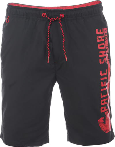 riverso Heren Short RIVJannik bequem Zwart S Volwassenen Sportieve Zwembroek met Print
