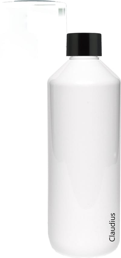 Lege Plastic Fles 500 ml PET wit - met zwarte dop - set van 10 stuks - navulbaar - leeg