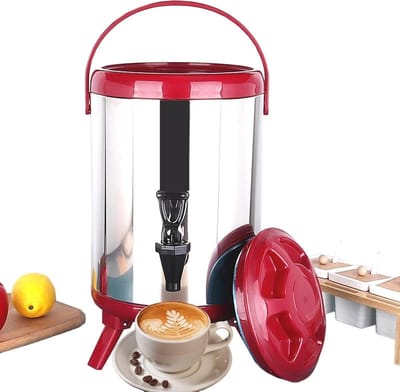 Isolerende Dispenser - Warmhoudvat - Dranken Serveren - Lekvrije Kraan - 6 Liter - Zilver