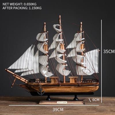 Creatief Zeilboot Model Woonkamer Huisdecoratie Decoratie Wijnkast Veranda Boekenplank Bureau Ornament Met Lichtjes voor Cadeau