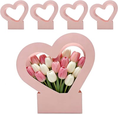 Bloemenzakken Boeketten - Waterdichte Houder - Bloemen Presenteren - Opvouwbaar Ontwerp - 5 Stuks - Roze