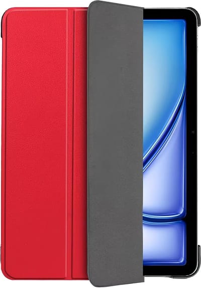 Just in Case tablet Hoes geschikt voor iPad Air 11 inch (M4 2026 / M3 2025 / M2 2024) - TriFold Bookcase - Rood