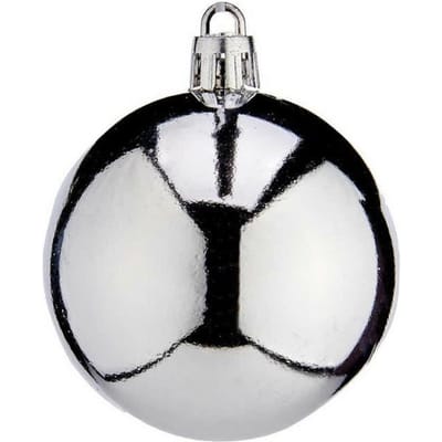 Kerstballen - Zilverkleurig - Ø 6 cm - Plastic - Kerstboomdecoratie