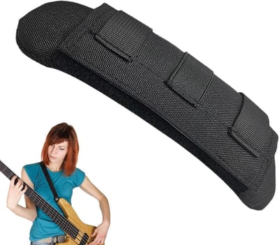 Schouderkussen - Gordelkussen Pad - Draagcomfort Vergroten - Gelijkmatige Gewichtverdeling - Past op 2.5cm banden - Zwart
