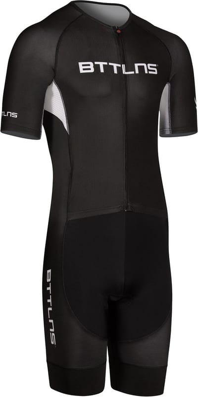 BTTLNS trisuit - triathlon pak - trisuit korte mouw heren - Chimera 1.0 - zwart-wit - M