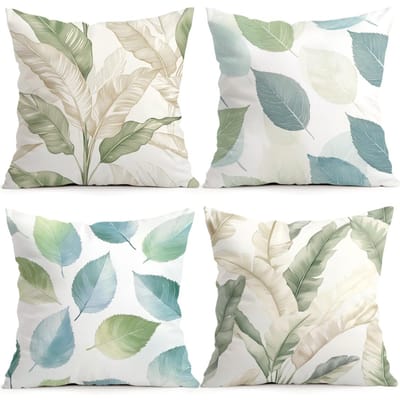 1/4 stuks Minimalistische Bladeren Kussens Kussensloop Polyester Kussenhoes Sierkussen Kussenhoes Huis Auto Sofa Decor 45x45cm