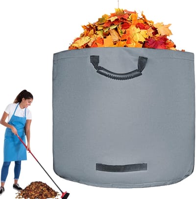 Tuinafvalzak - Bladcontainer - Tuinonderhoud - Ingebouwd steunframe - 56 x 46 cm - Grijs