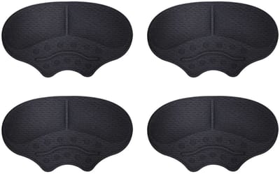 Hielkussentjes, 2 paar zelfklevende hielkussentjes voor te wijde schoenen, antislip schoenkussentjes voor sneakers, hoge hakken en te grote leren schoenen, Zwart