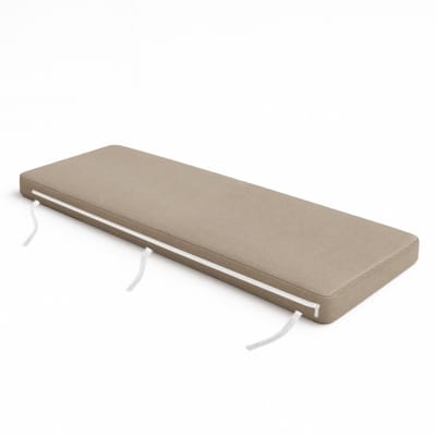 FEROCITY - Tuinbankkussen 180x25 cm - Weerbestendig & Waterdicht - Bierbankkussen Zitbankkussen - Bevestigingsriemen - Polyester - Beige