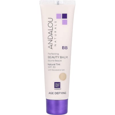 Andalou Naturals, Perfecting BB Beauty Balm, SPF 30, Natural Tint, 2 fl oz (58 ml) white