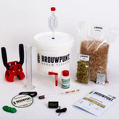 Starterspakket IPA Plus | Zelf Lekker Bier Brouwen | Bierbrouw pakket | Cadeautip man | Brouwpunt, het startpunt voor bierbrouwers