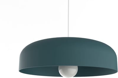 Moderne hanglamp met metalen cilinder - Diameter 40cm Aansluiting E27 - Made in Italy - voor keuken en woonkamer (Mediterraans Blauw, 40cm)