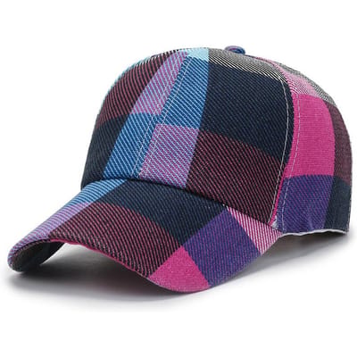 Nieuwe Lente Zomer Dames Heren Geruite Baseballpetten Buiten Koel Dames Heren Zonneklep Pet Voor Dames Heren Mode One Size black