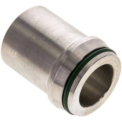 38x6mm RVS Rechte met Lasverbinding 315bar FKM O-ring ISO 8434-1