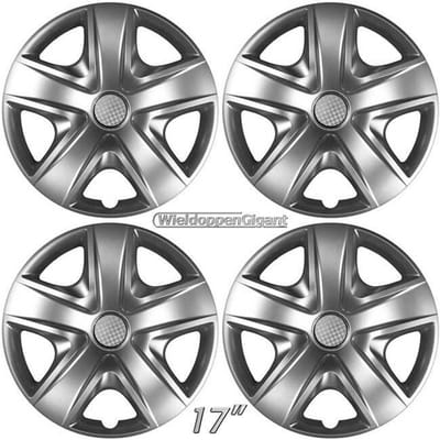 Wieldoppen set 17" passend voor MERCEDES VITO/V-KLASSE zilver + chroom ring. Set a 4 stuks (0500)