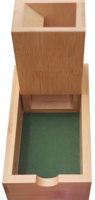 Zylo® Dice Tower - Dobbeltoren - Dobbelsteen Toren - 15x6x8cm - Bruin